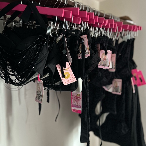 Betsey Johnson cabaret burlesque black bikini - Picture 12 of 17